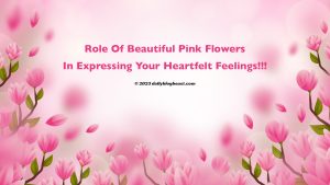 role of beautiful pink flowers in expressing your heartfelt
feelings