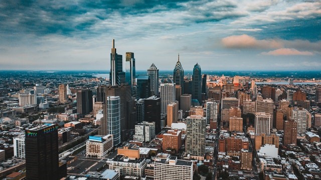 an aerial view of Philadelphia